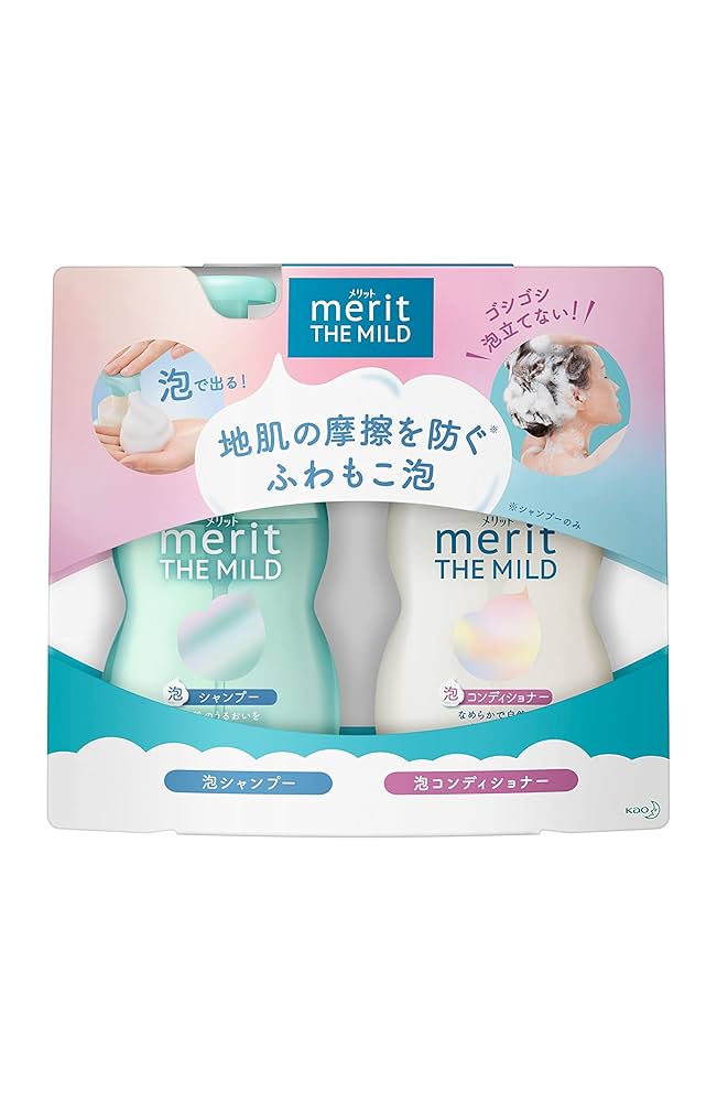 メリット　ザ　マイルド 　シャンプー　　コンディショナー ささはら on LIPS 「【メリットから大人向けの泡シャンプー